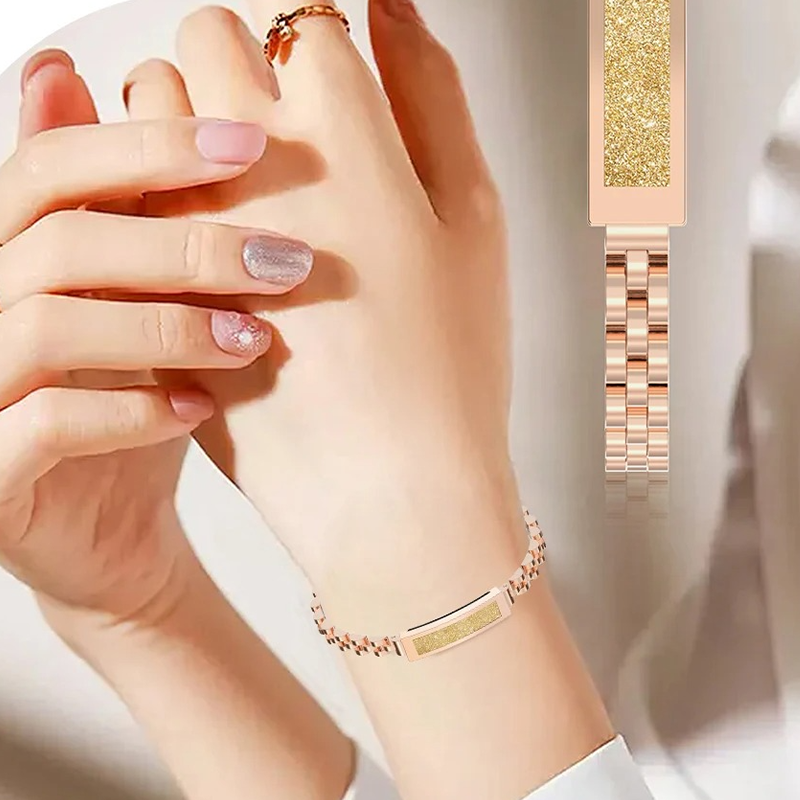 Women’s Connected Bracelet Stainless Steel without Screen with Heart Rate Sleep Monitor 15 days autonomy