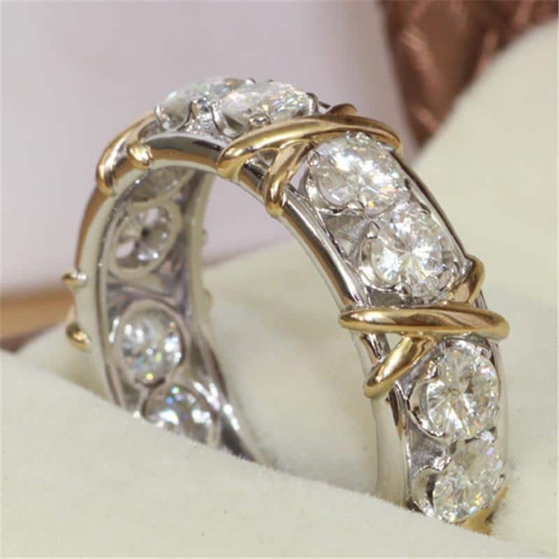 Sterling Silver Cross Full Diamond Ring