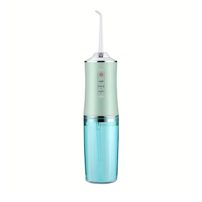 FlossyFresh Hydropulseur portable cordless dental cleaner, rechargeable oral irrigator with 3 modes and 4 nozzles