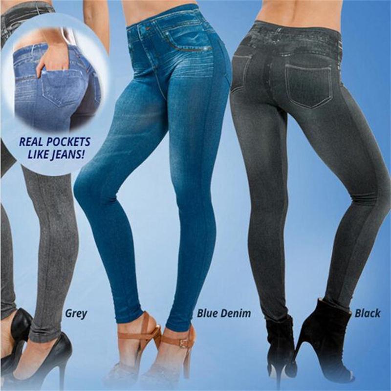 Thermal Fleece Denim Jeggings