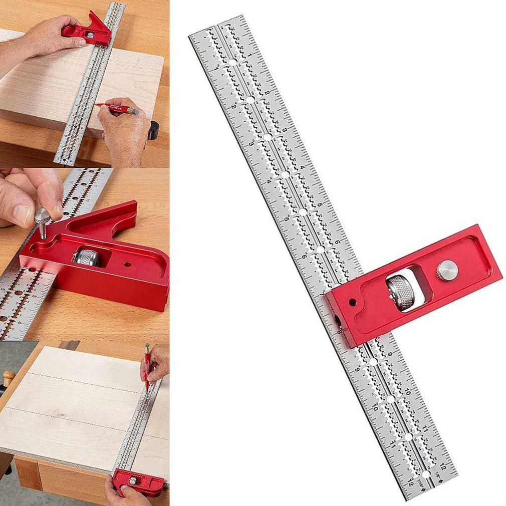 Adjustable side ruler angle measuring tool