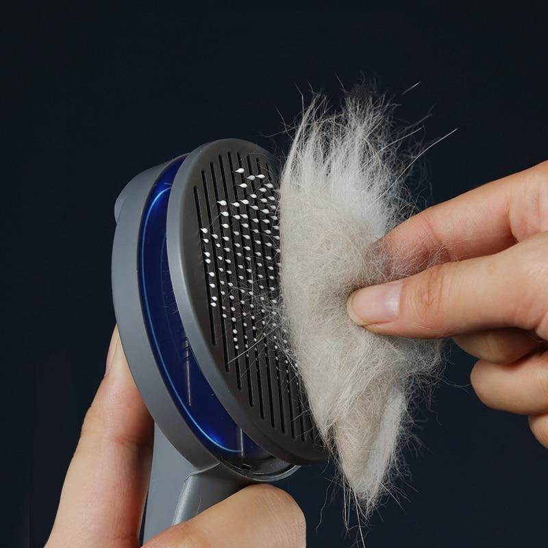 Self-cleaning brush for cats
