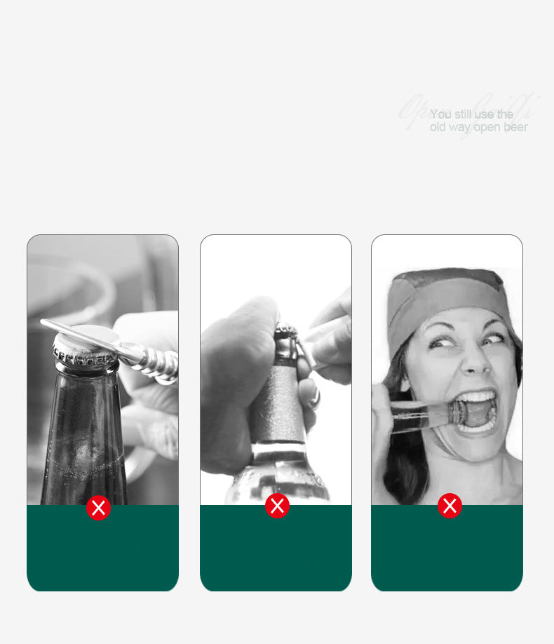 Automatic bottle opener – Push & Pull