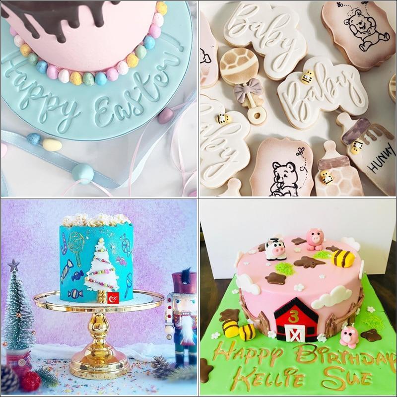 DIY Alphabet Cake Stamp Fondant Mold