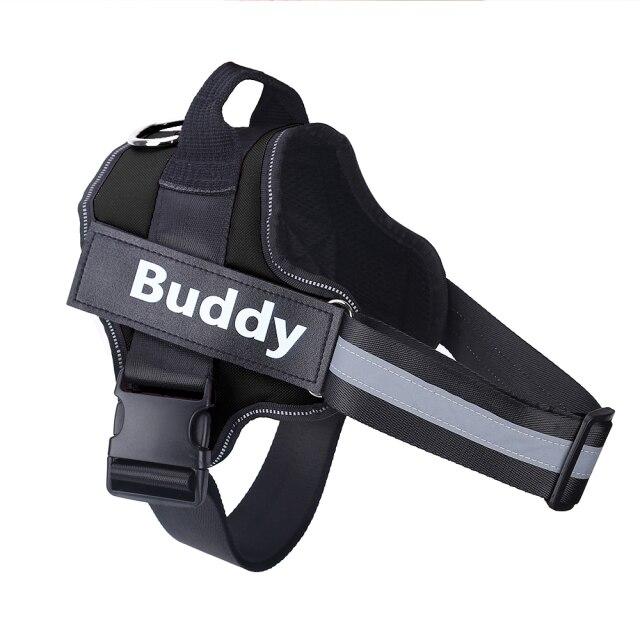 Reflective and customizable dog harness