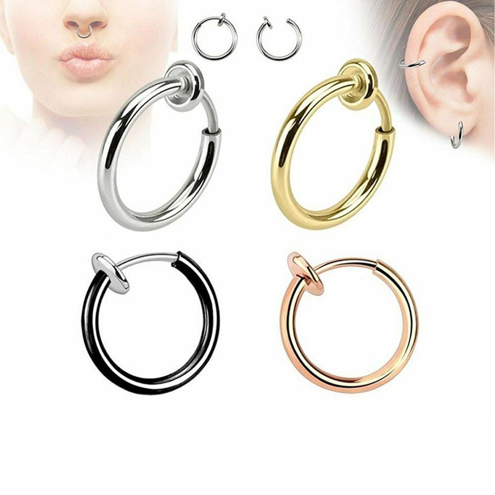Unisex Stainless Steel Retractable Hoop