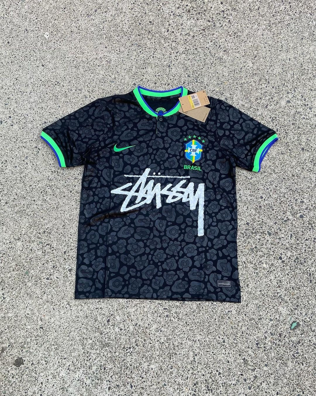 BRAZILIË X STUSSY zwarte speciale editie