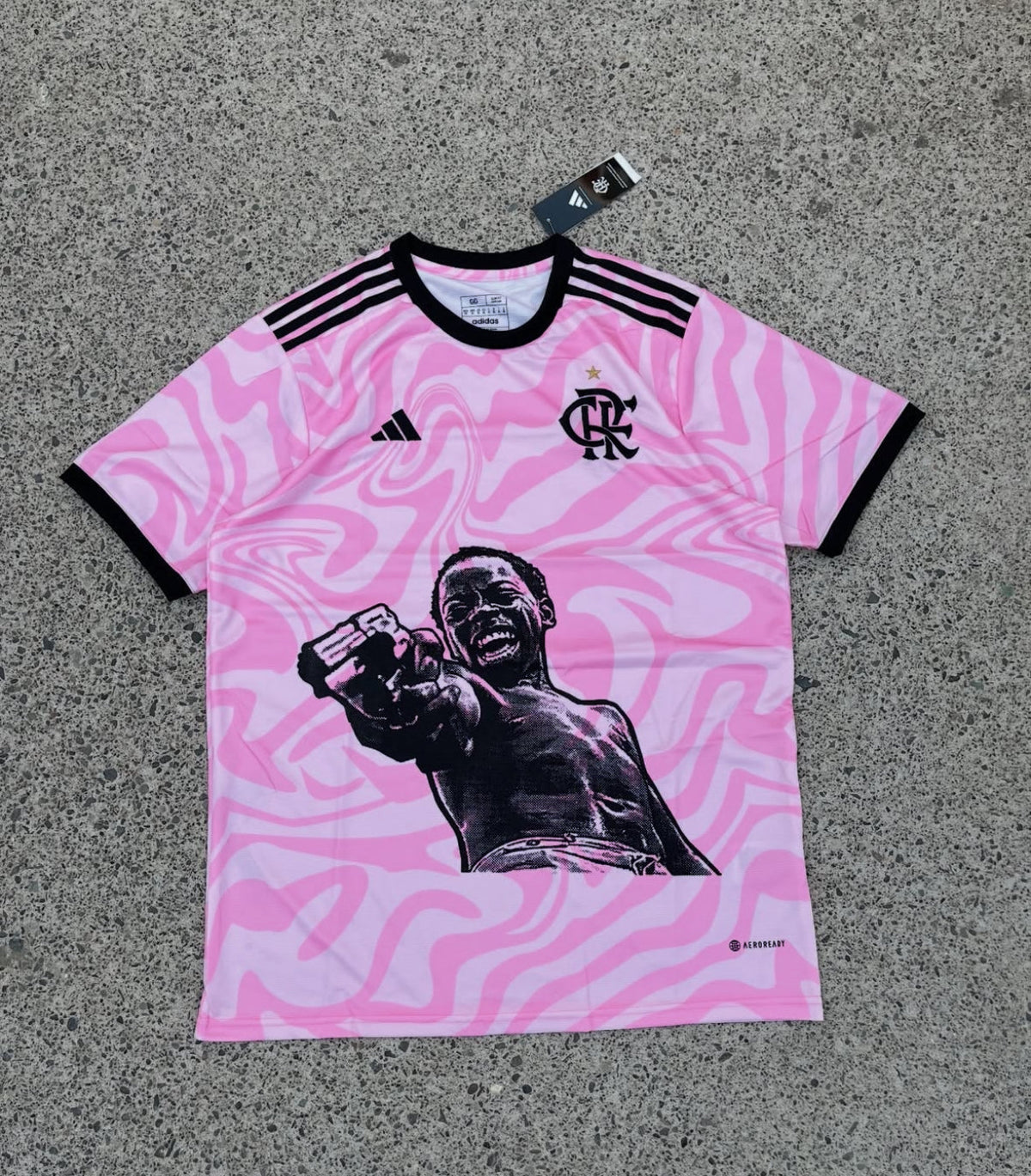 Maillot rose en édition limitée Flamengo X La Cité de Dieu Zé Pequeno