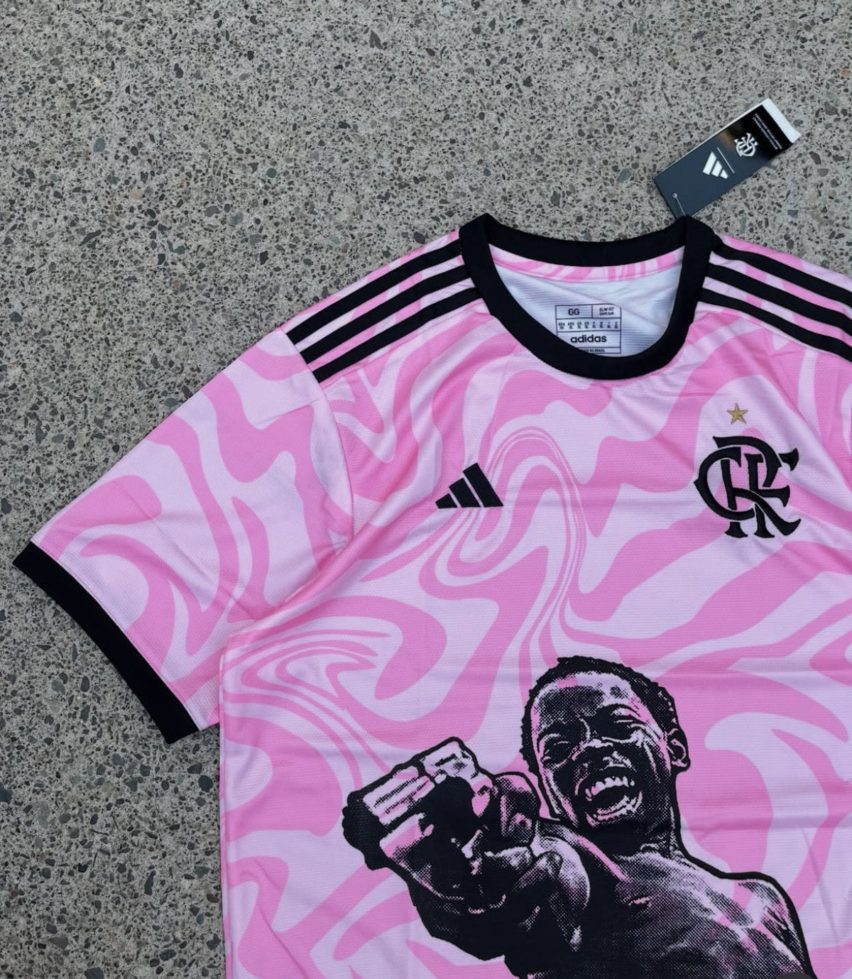 Maillot rose en édition limitée Flamengo X La Cité de Dieu Zé Pequeno