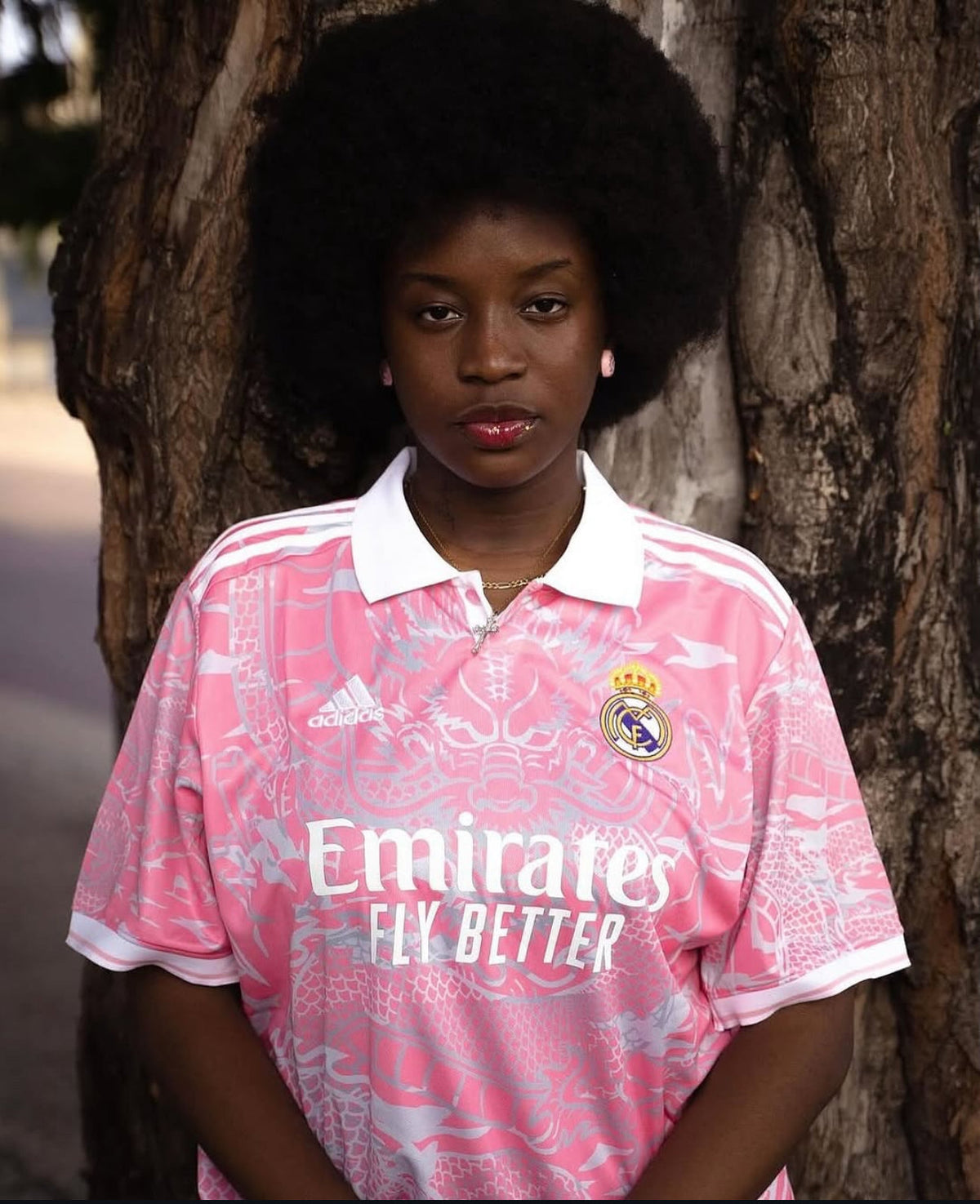 Real Madrid Pink Dragon Jersey