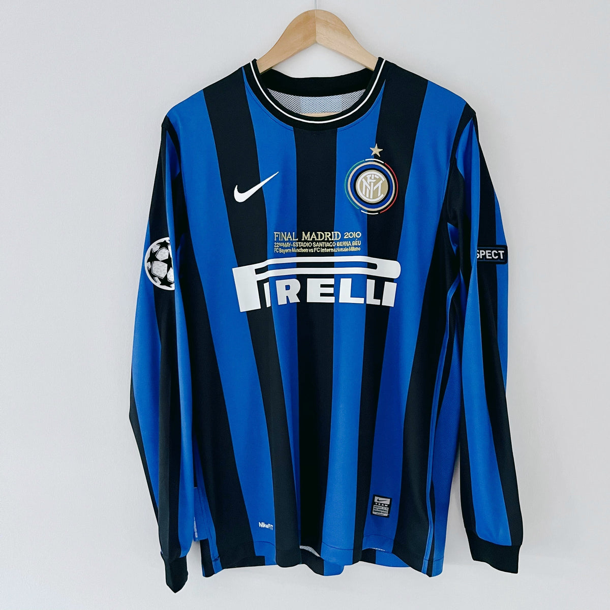 Retro Inter Milan-shirt Finale Champions League 2010