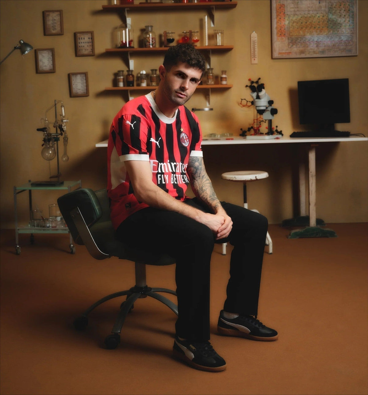Maillot domicile version joueur de l’AC Milan 2024/25