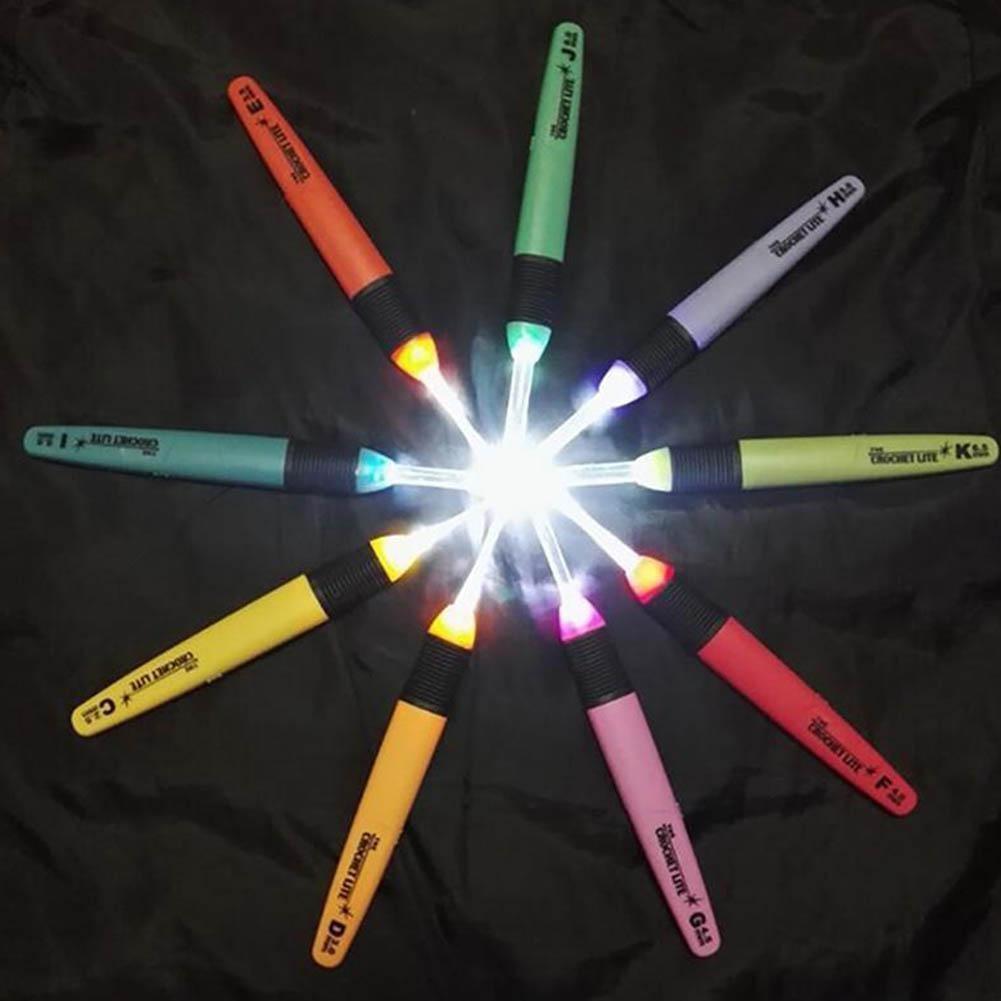 USB Rechargeable LED Lighted Crochet Hooks