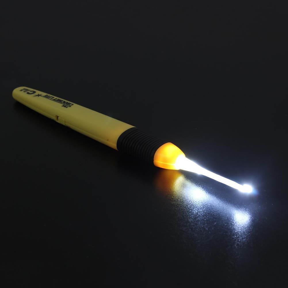 USB Rechargeable LED Lighted Crochet Hooks