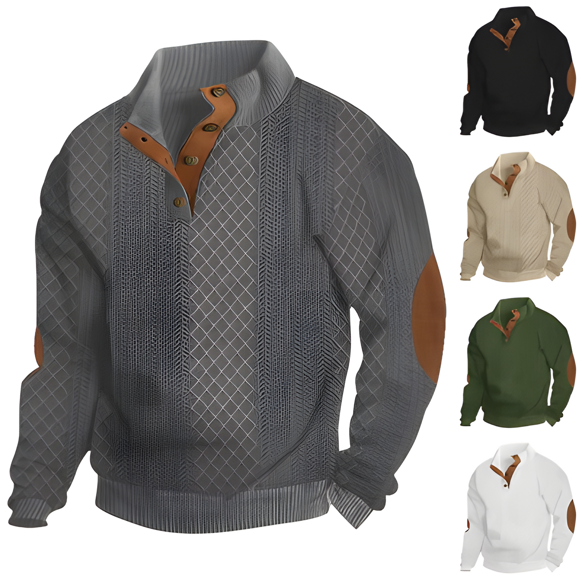Mainine Casual long-sleeved cashmere sweater for men