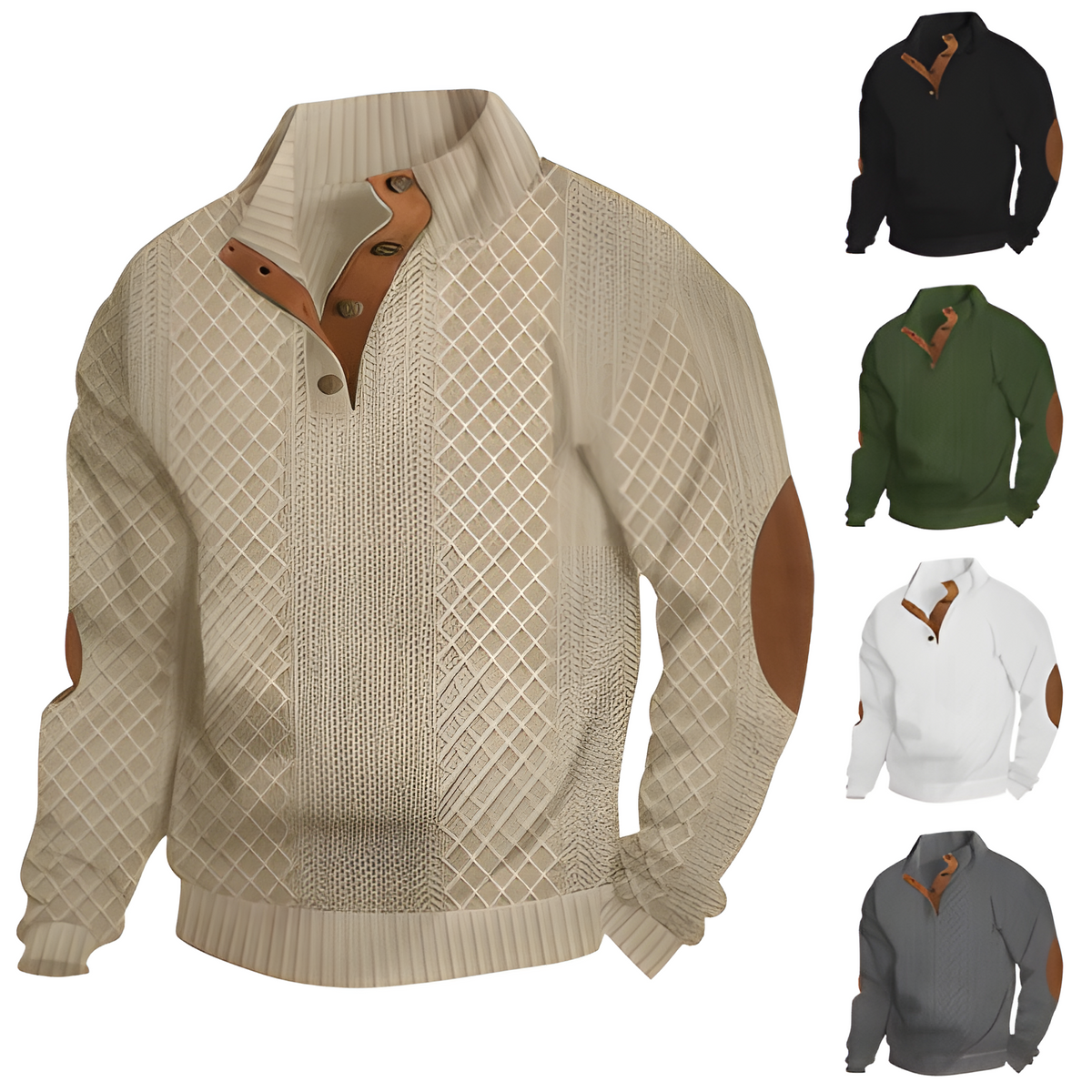 Mainine Casual long-sleeved cashmere sweater for men