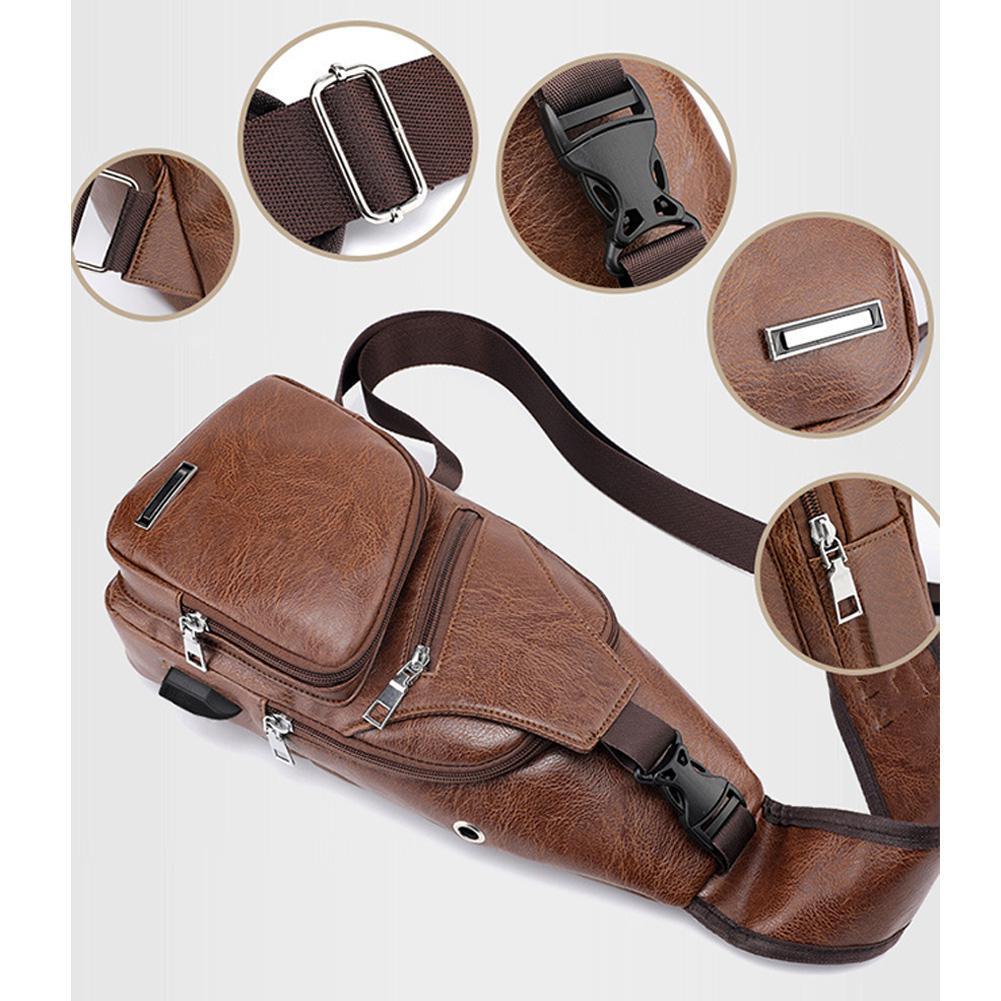 Anti-Theft Men’s Crossbody Sling Bag