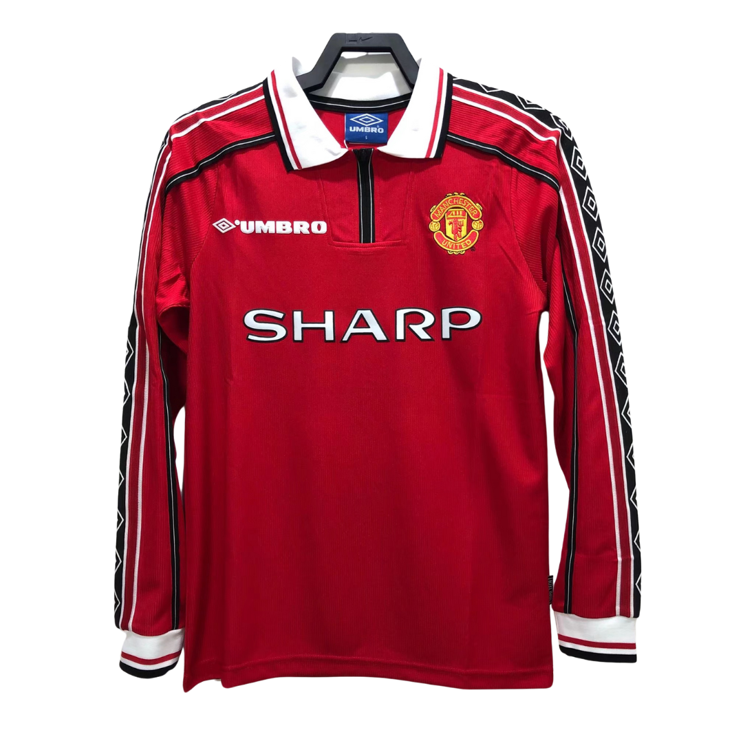 Maglia a maniche lunghe da casa del Manchester United - 1998-99