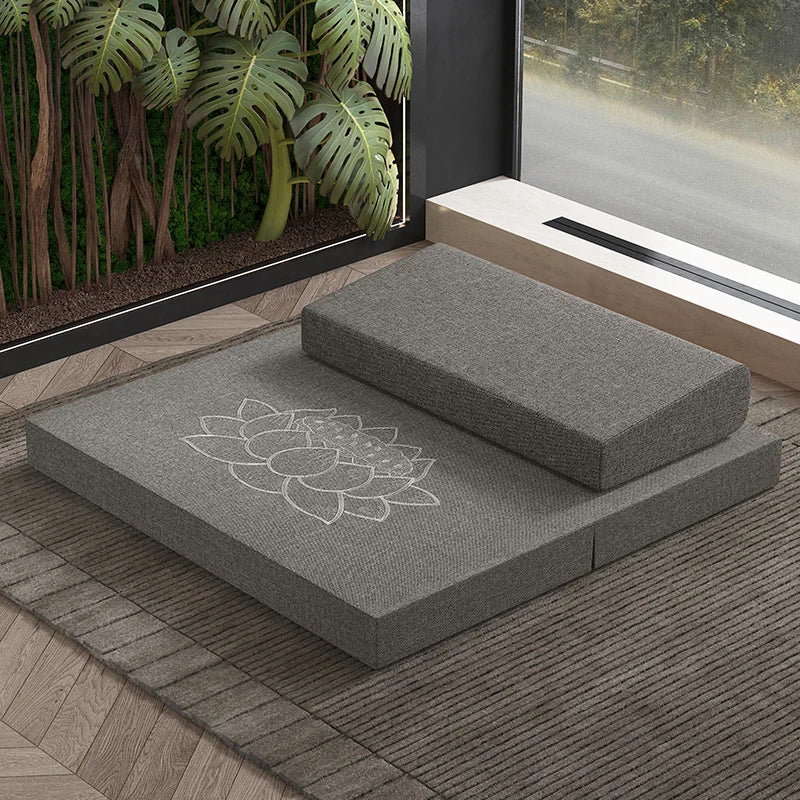 Meditation Chair with Back Support & Bonus Portable Buckwheat Cushion
