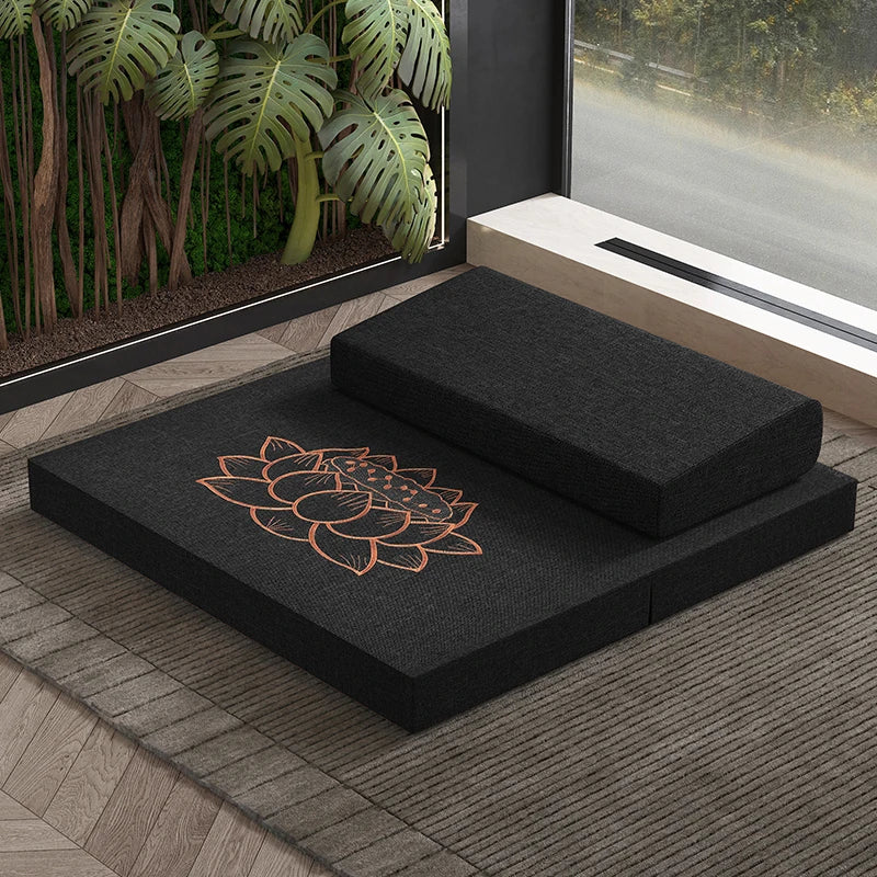 Meditation Chair with Back Support & Bonus Portable Buckwheat Cushion