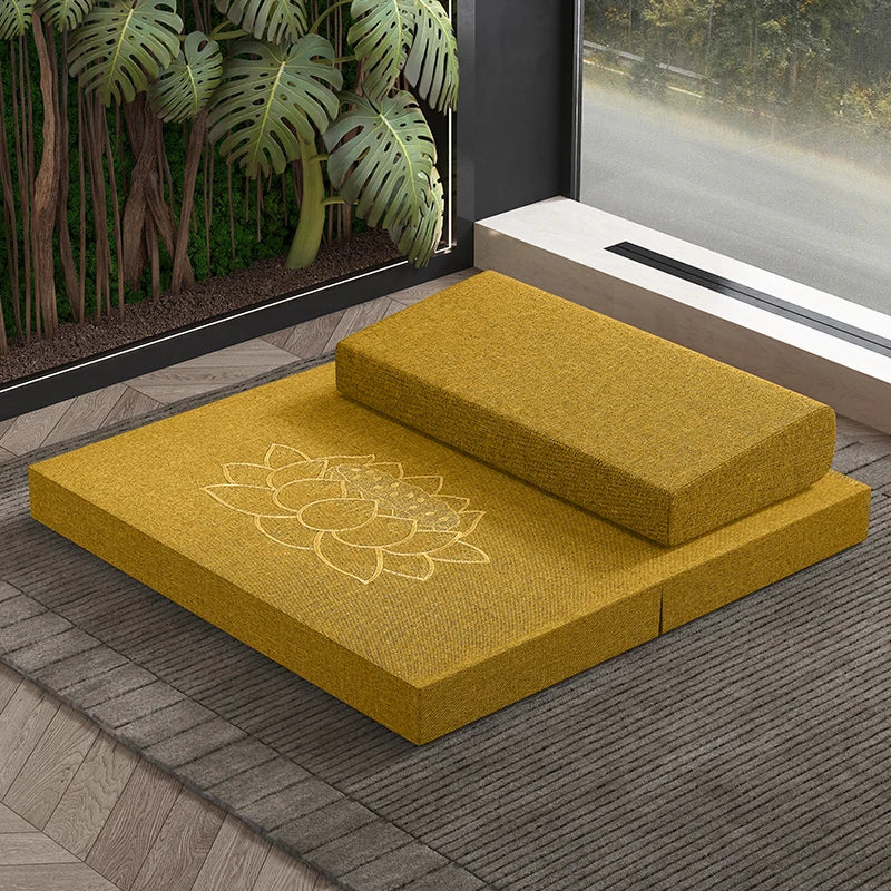 Meditation Chair with Back Support & Bonus Portable Buckwheat Cushion