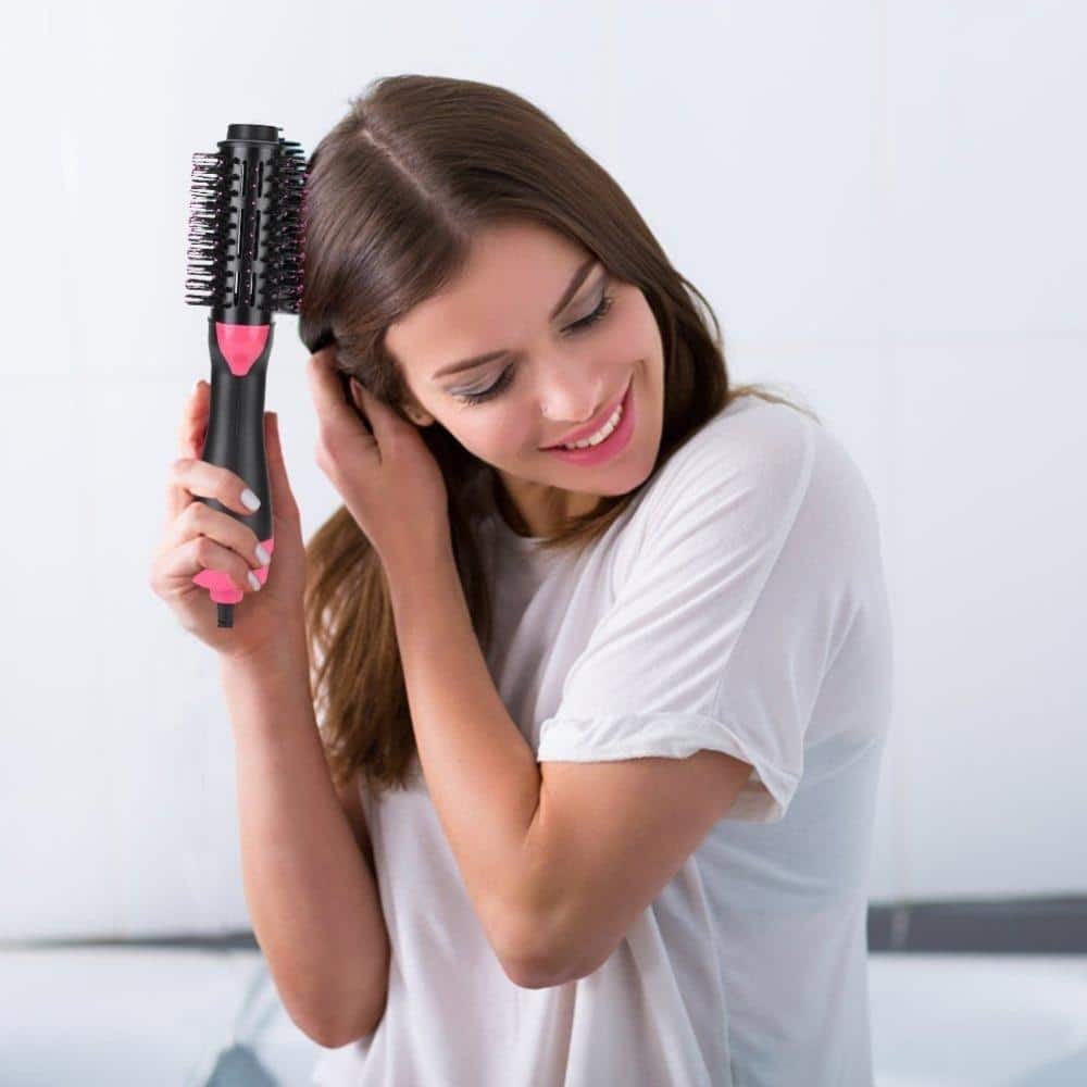 2-in-1 Hair Dryer Styler Straightening Brush