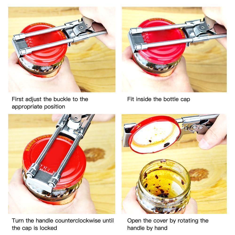 Adjustable Multifunctional Stainless Steel Can Opener