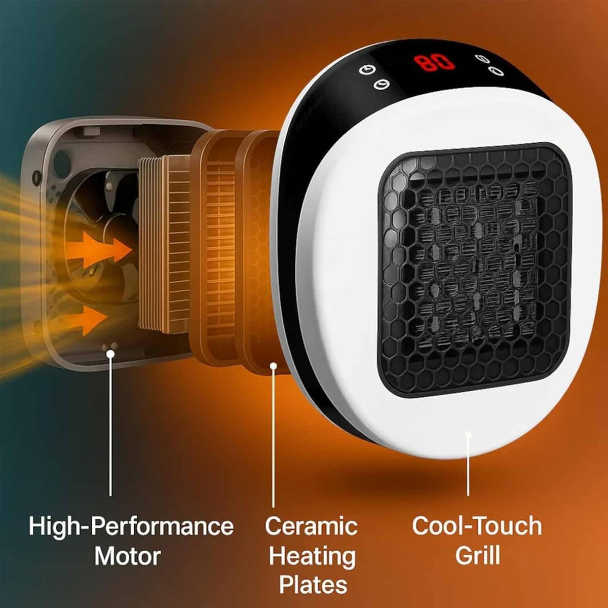 LunaHeater Portable Electric Heater 600W