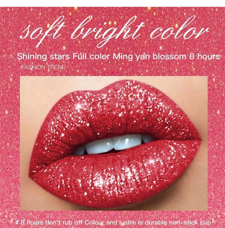18 Color Diamond Shiny Long Lasting Lipstick