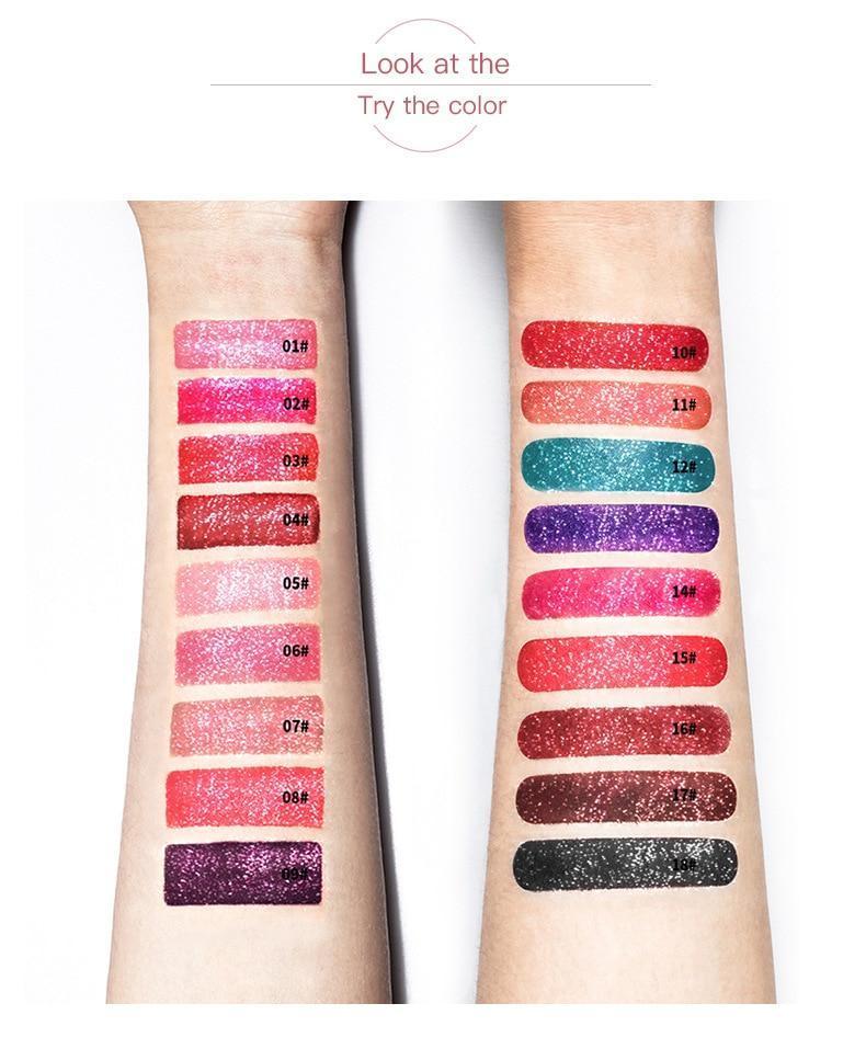 18 Color Diamond Shiny Long Lasting Lipstick