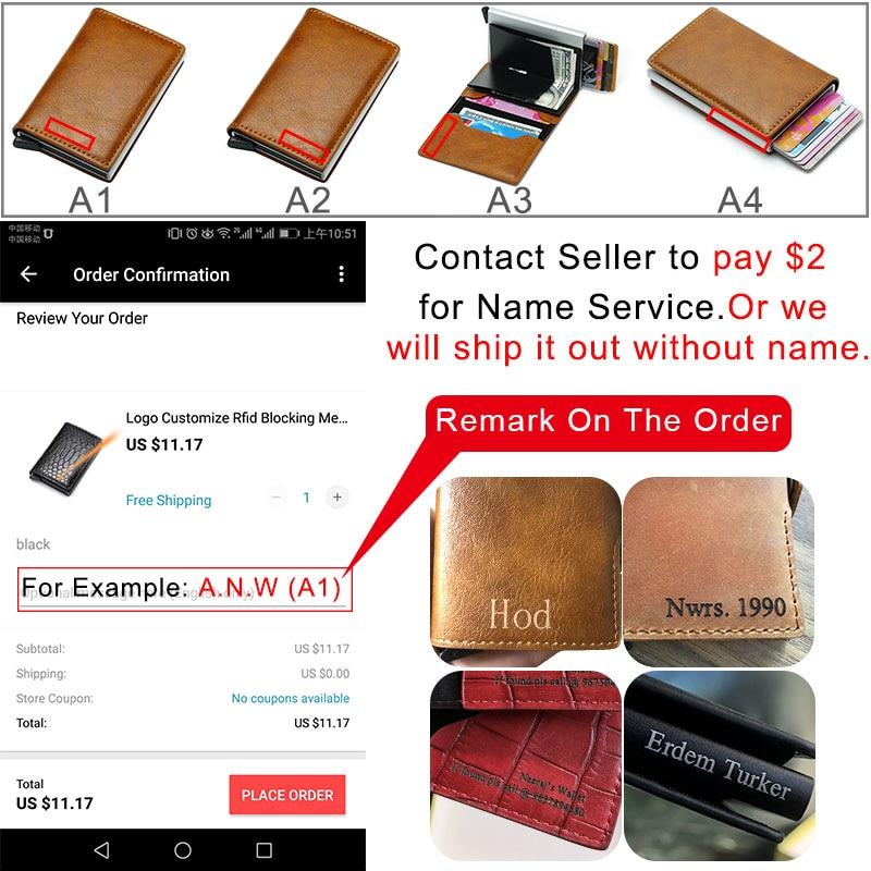 Minimalism RFID Automatic Pop-up & Pull-out Leather Fashion Wallet