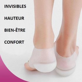 Invisible orthopedic insoles with adjustable height