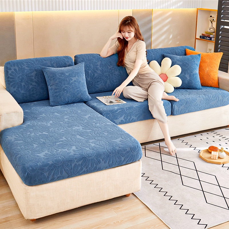 Stretch jacquard velvet sofa cover non-slip simple modern sofa cover