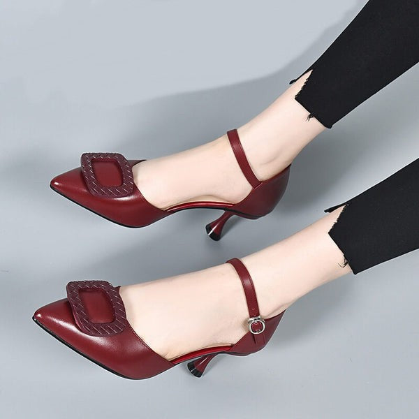 Leather High Heels