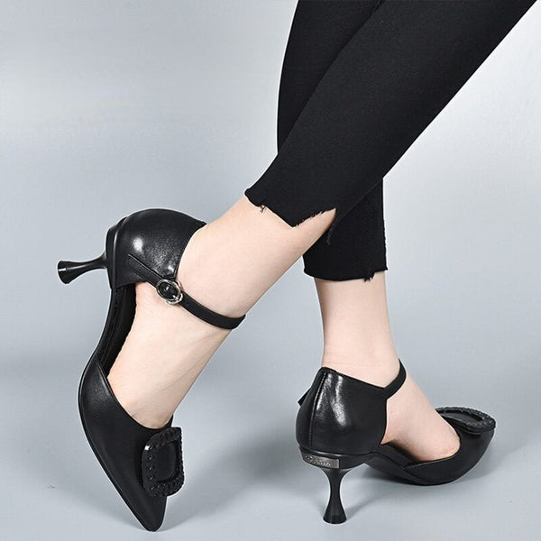 Leather High Heels