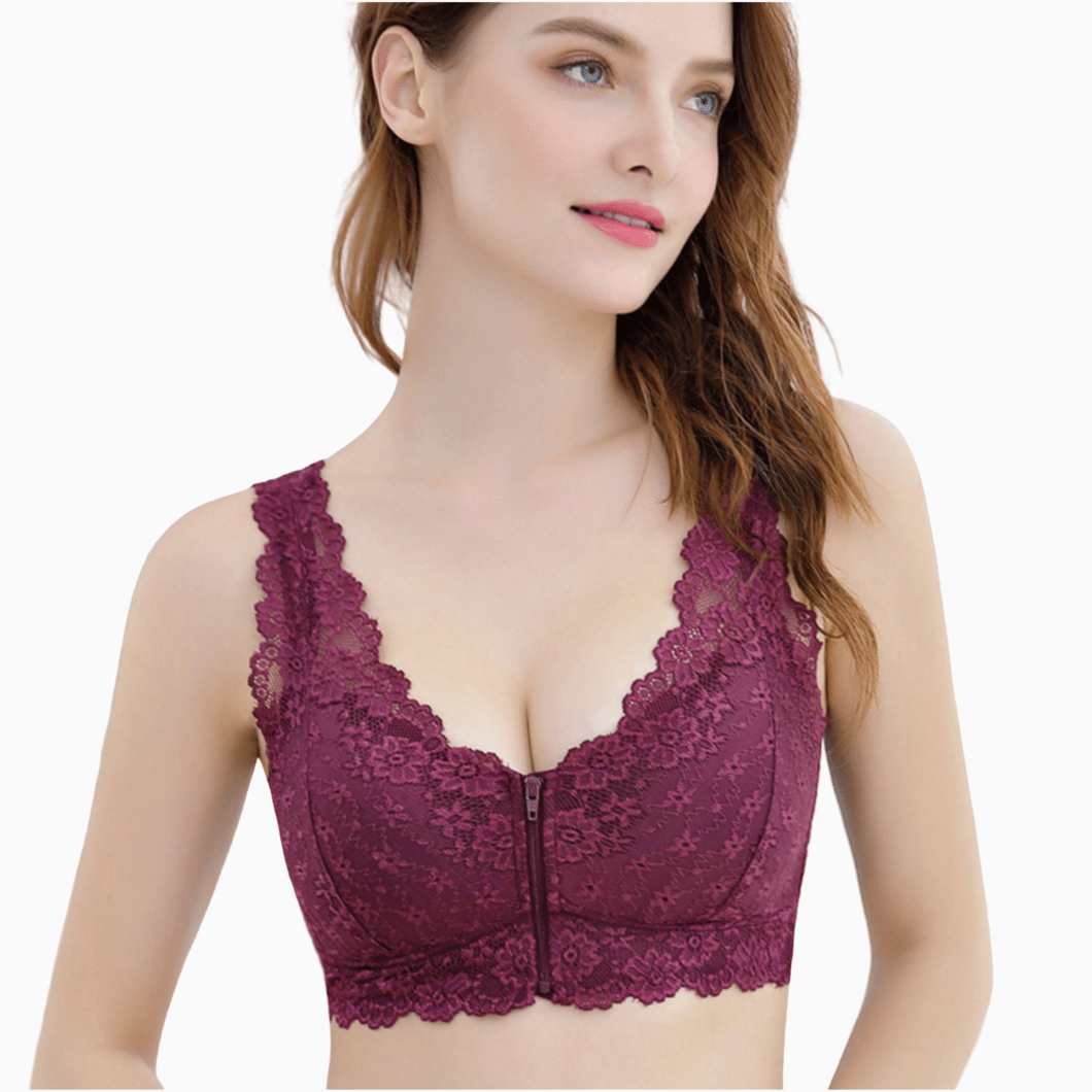 Underwired bra with front closure