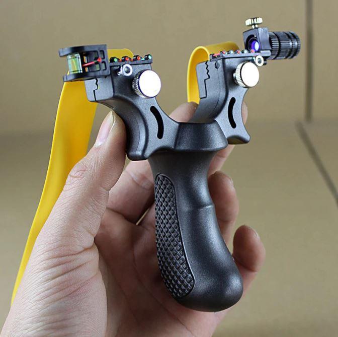 Slingshot with laser sight