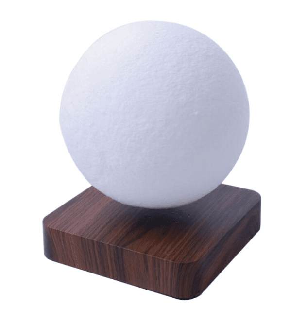 Luminous lunar lamp in magnetic levitation