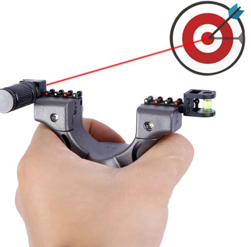 Slingshot with laser sight