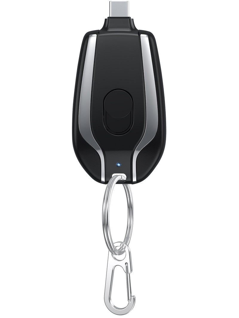 Portable charger with key ring