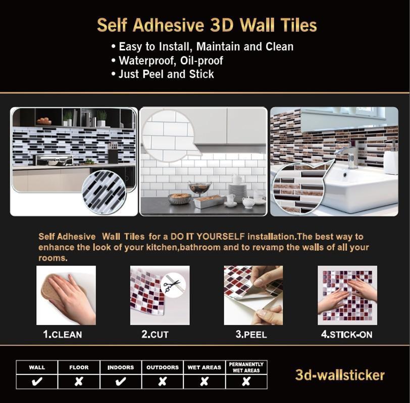 Crystal Tile Self-Adhesive 3D Wall Sticker