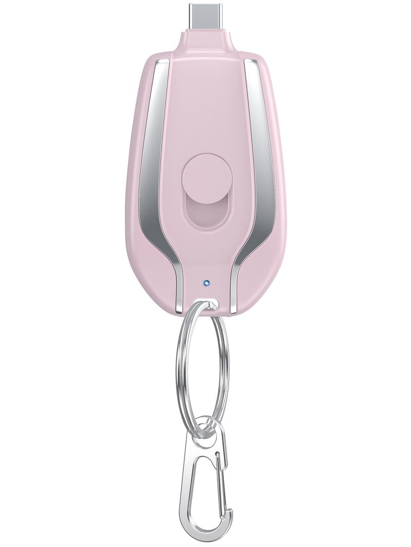 Portable charger with key ring