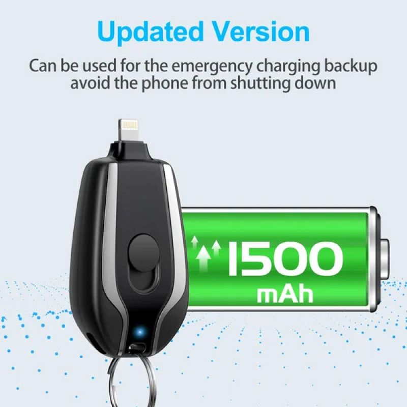 Portable charger with key ring
