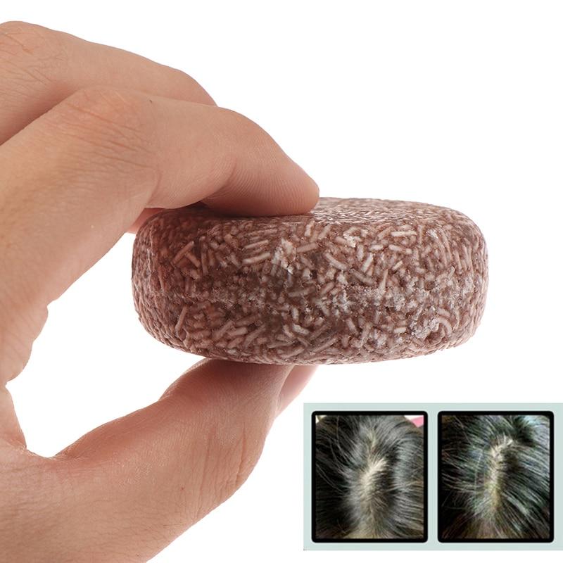 Anti-white hair solid shampoo