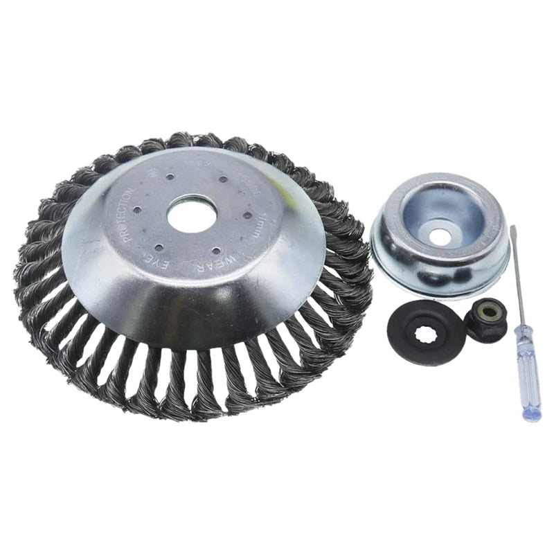 Wire brush cutter head