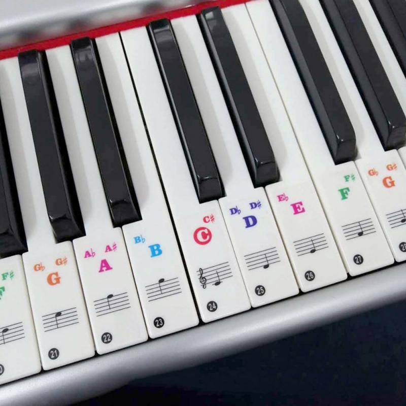 Removable Piano Key Stickers