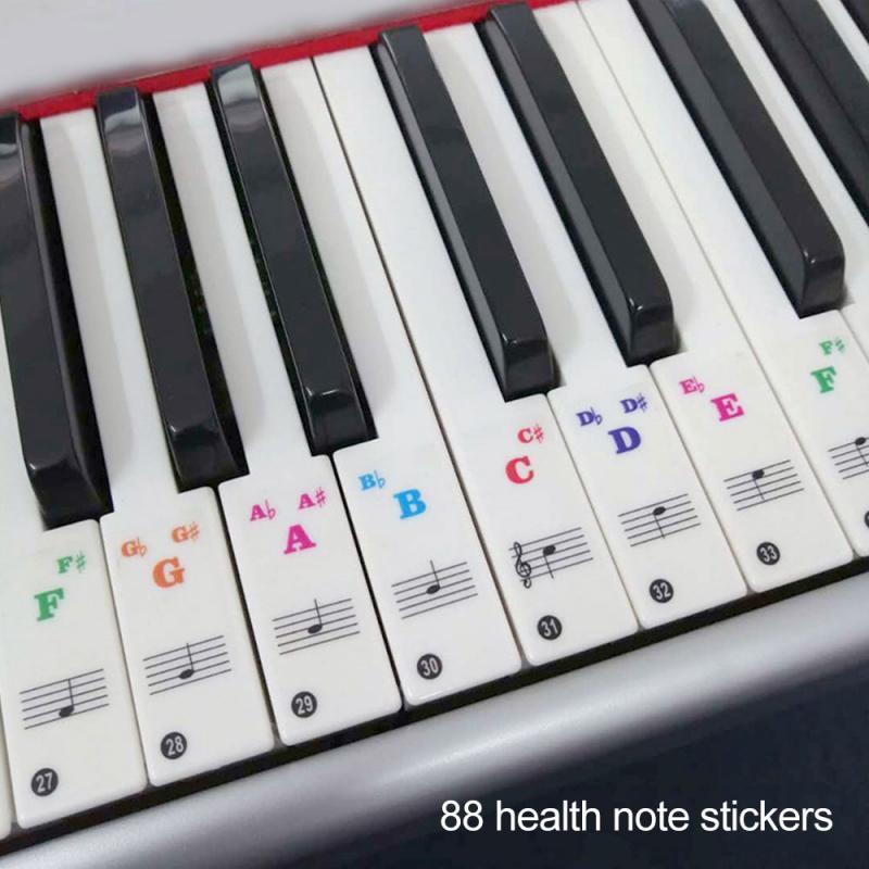 Removable Piano Key Stickers