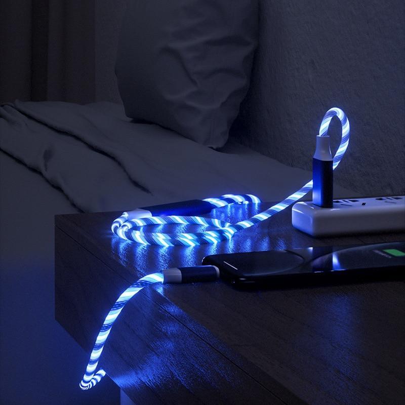 Glowing LED Magnetic 3 in 1 USB Charging Cable