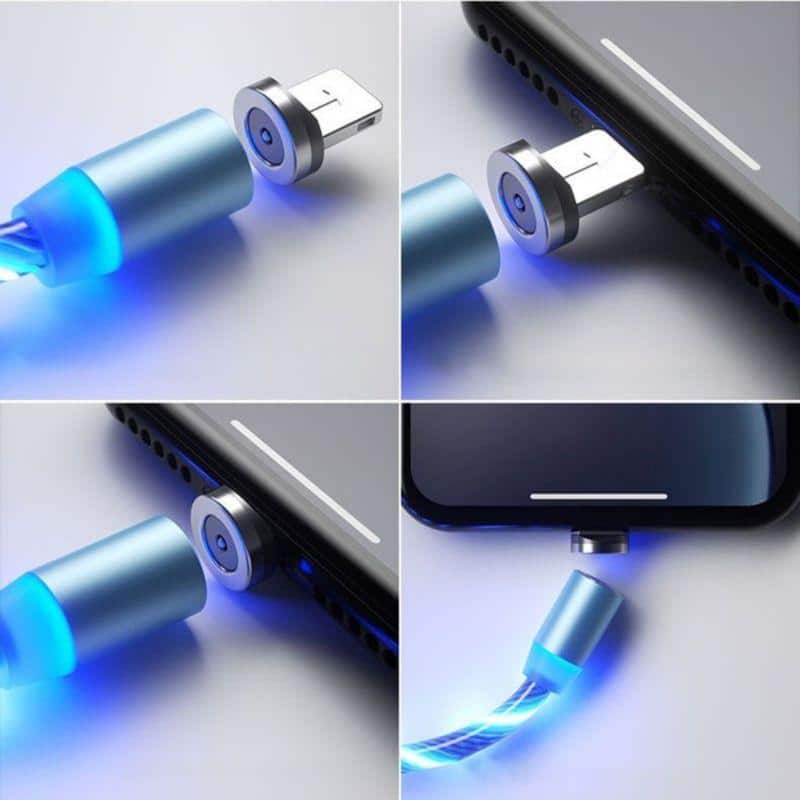 Glowing LED Magnetic 3 in 1 USB Charging Cable