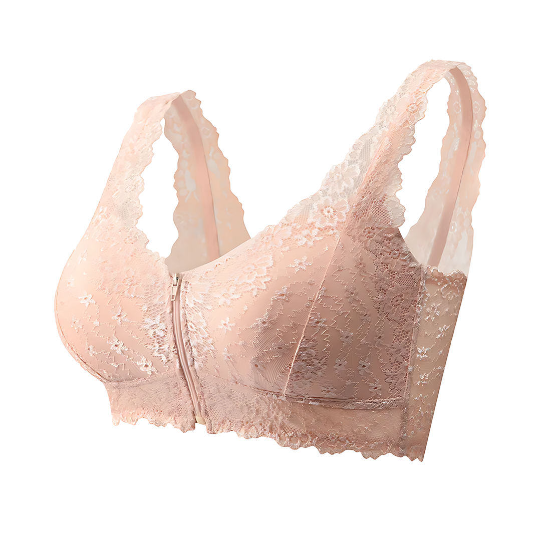 Underwired bra with front closure